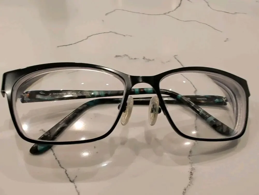 Wittnauer Makenzie Eyeglasses Frame Womens Black Teal Rectangular Full Rim...